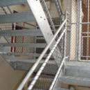 stairway with chain link protection railing